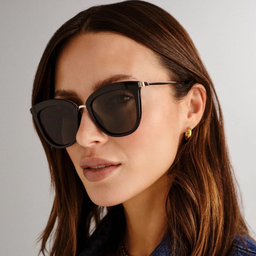 Le Specs Caliente Black & Gold Sunglasses